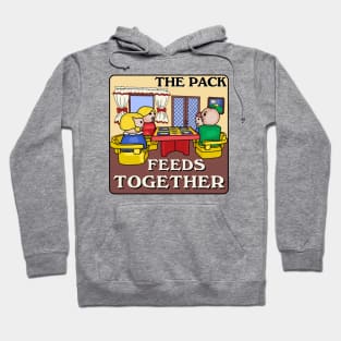 Little Round People The Pack Feeds Together Hoodie